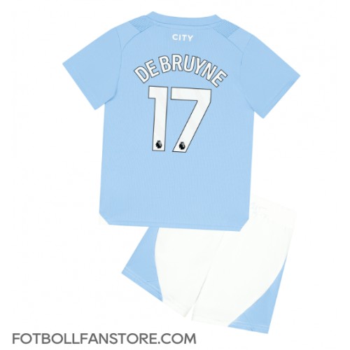 Manchester City Kevin De Bruyne #17 Barnkläder Hemma matchtröja till baby 2023-24 Kortärmad (+ Korta byxor) Billigt